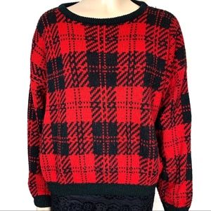 ❗️Genesis Plaid red and black sweater